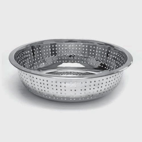  CHINESE COLANDERS W/ 4.5 MM HOLES, STAINLESS STEEL