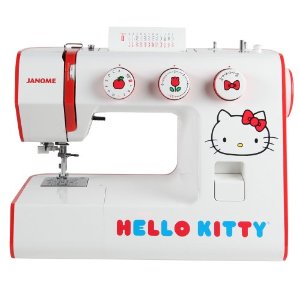  Janome 15822 Hello Kitty Sewing Machine with 24 built in stitches and a one-step buttonhole
