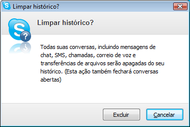 apagar histórico skype