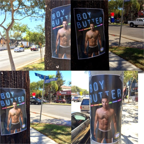 Boy Butter posters show up on West Hollywood streets.