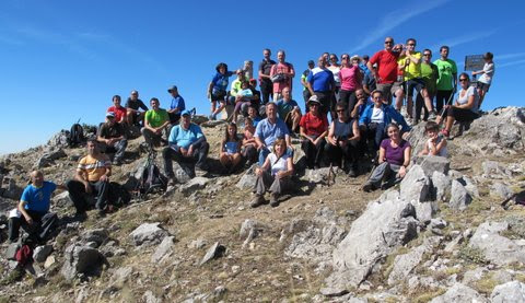 Grupo en la cima de Peñacorada 2013