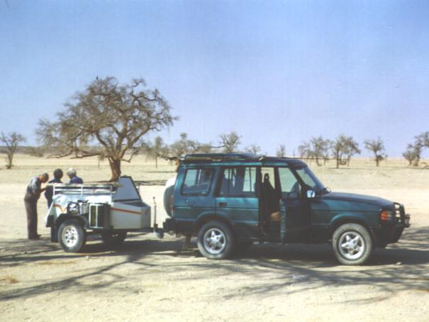 Preparig for trip through the Namib Desert