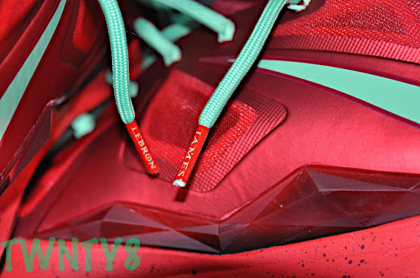 Detailed Look at the Nike LeBron X Christmas  Ruby Edition