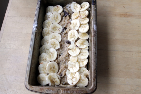 That's probably the absolute smallest amount of spaces you want to leave in the middle between the banana slices.