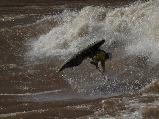 I think Ben spent more time in the air than surfing the wave. Very impressive. Photo: Kirk