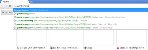 Những thủ thuật trên Google Chrome Omnibox