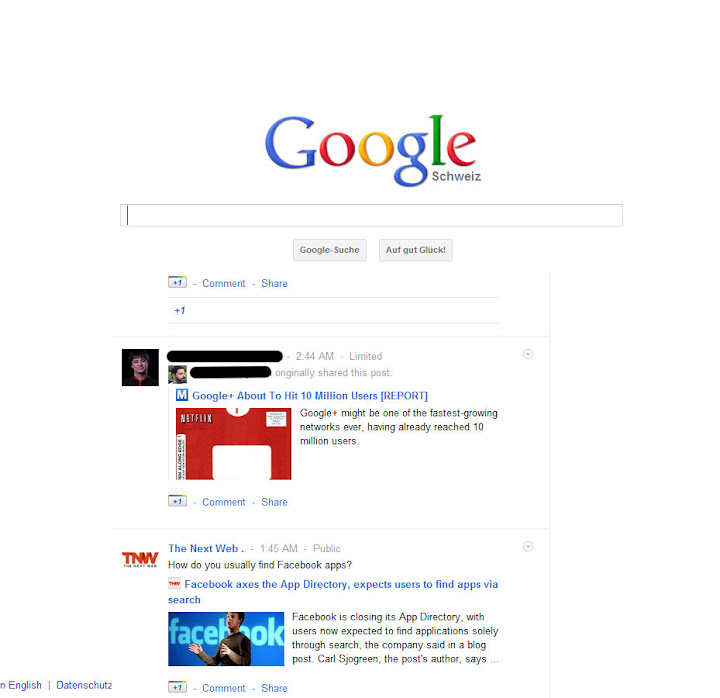 Google and google+ combined