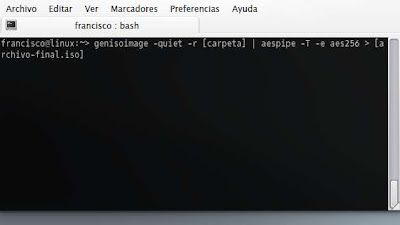 Creando y cifrando imágenes ISO