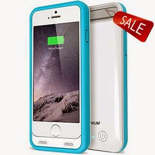 iPhone 6 Battery Case , Trianium Atomic S Portable Charger iPhone 6 Battery Case (4.7 Inches) [White/Blue] [LIFETIME WARRANTY] - 3100mAh MFI Apple Certified External iPhone Charger Protective iPhone 6 Charger Case / iPhone 6 Charging Case Extended Backup Power Bank Battery Pack Cover Cases Fit with ...