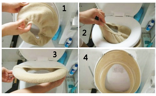 Larissa Explains It All Terry Cloth Toilet Seat Cover - Correct Way To Put Toilet Seat Cover