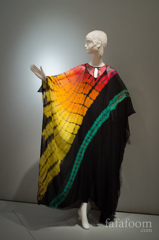 Halston, "Rainbow" evening dress, 1975.