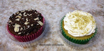 Doceterapia Cupcakes: Sacola das Cupcakes: Cupcakes de Chocolate e de Limão