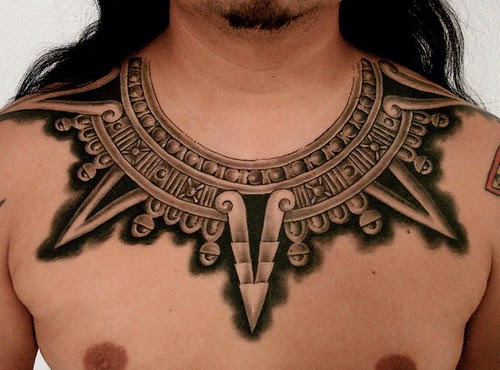 aztec tribal tattoos on neck