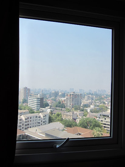 My 14th floor view of Santiago