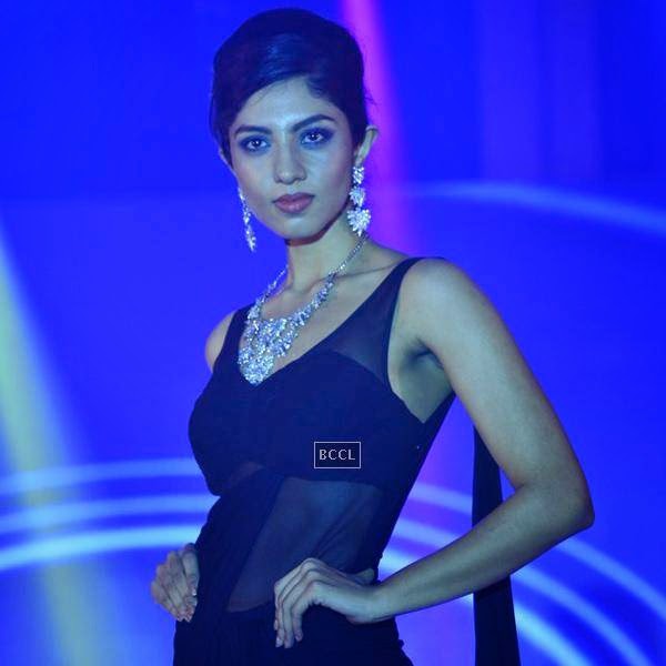 A model walks at the ramp during the launch of Leading Jewellers of the world presents Ticket to Bollywood by Gitanjali Gems Pvt Ltd in Mumbai.(Pic: Viral Bhayani)