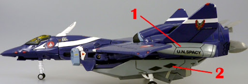 Macross VF-X2 VF-22 VF-X Ravens Armament weapon position
