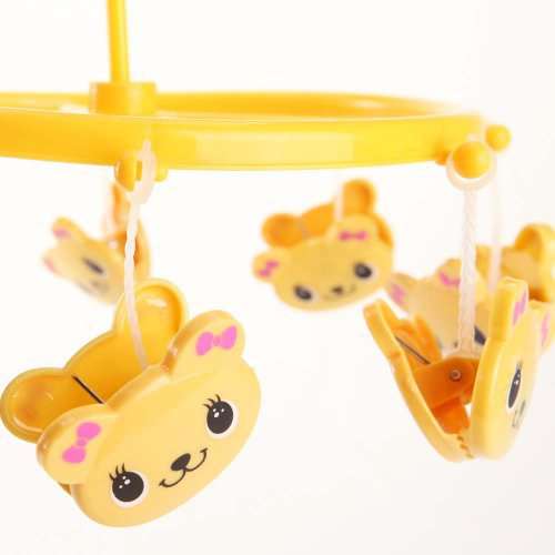 Brand H&3 Yellow Cat Shape Clothes Drying Hanger Rack with 8 Clips 2pcs/pack