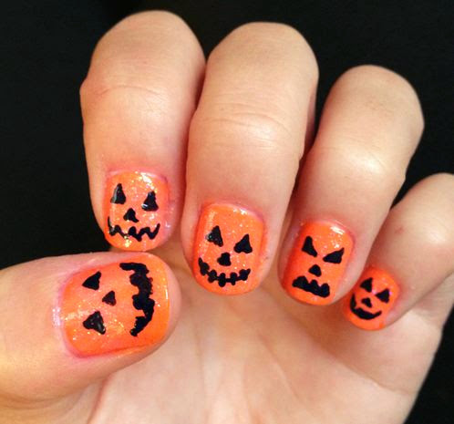 17 Carved Pumpkin Nails For Halloween
