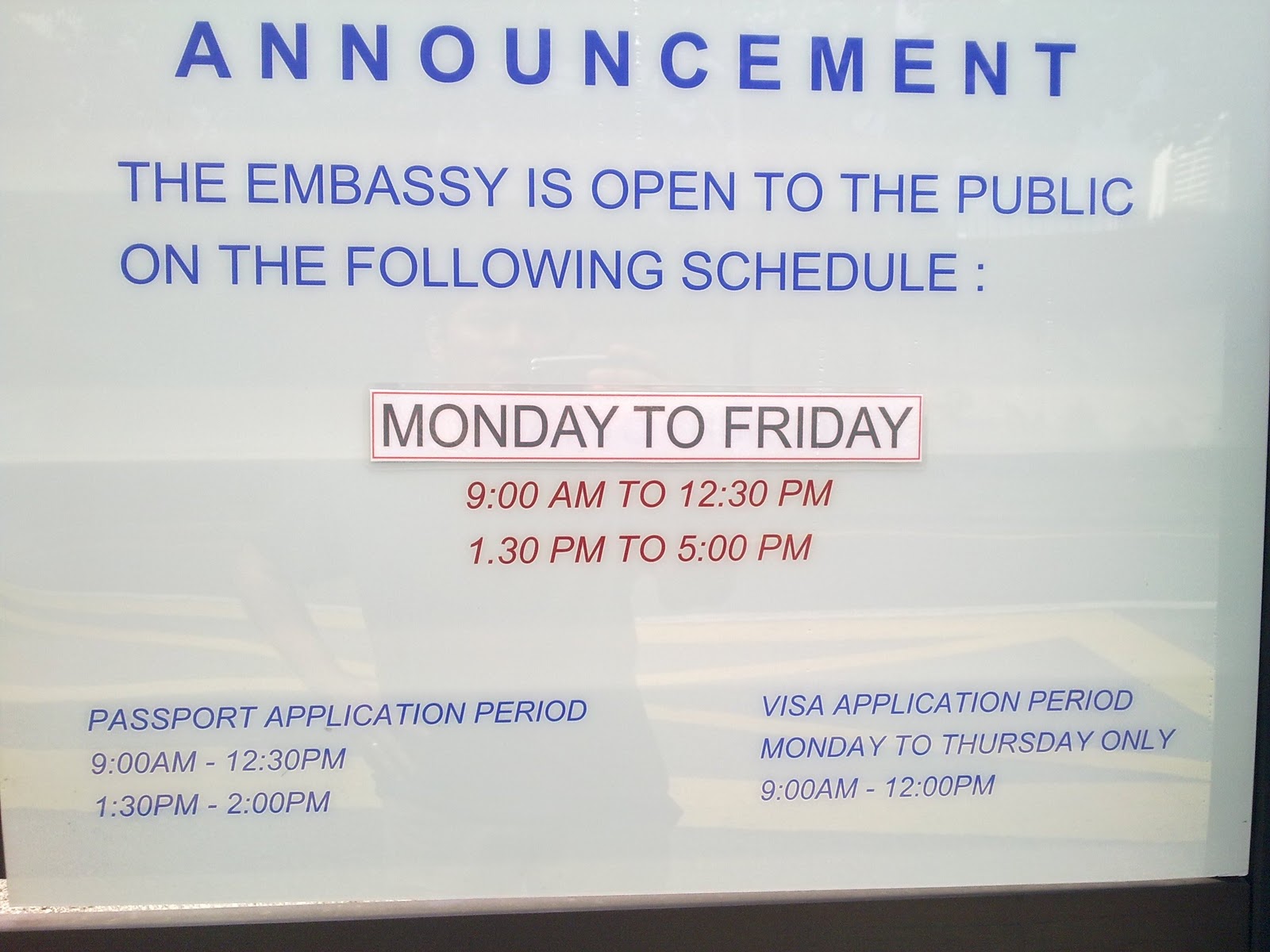 Ben Alagnam: Philippine Embassy Schedule