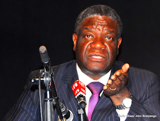 Dr Denis Mukwege, médecin directeur de l’hôpital de Panzi au Sud-Kivu le 12/03/2013 à Kinshasa, lors d’une conférence de presse. Radio Okapi/Ph. John Bompengo