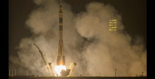 Soyuz Tma 14M Spacecraft Launches To Space Station