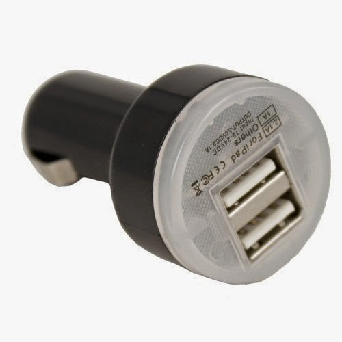  Fosmon 2.1Amps / 10W Dual Port USB Rapid Car Charger for Zune MP3 Player - Black