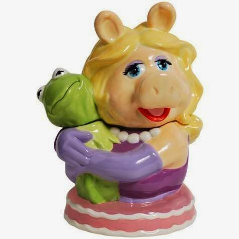  MISS PIGGY HUGGING KERMIT Collectible Cookie Jar