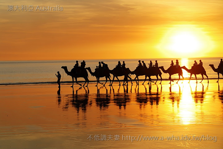 澳洲 澳大利亞 Broome 布魯姆的電纜海灘夕陽