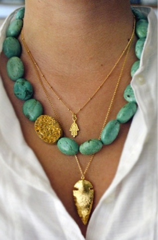 bijoux fantaisie collier turquoise