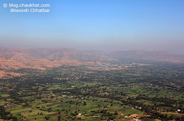 Breathtakingly beautiful unending panoramic view from Harrison's Folly near Panchgani hill station