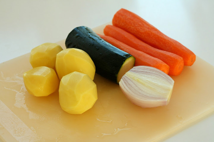Rösti med kartofler, gulerødder og squash