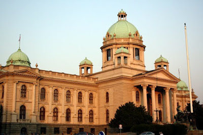 Parliament building in Belgrade Serbia
