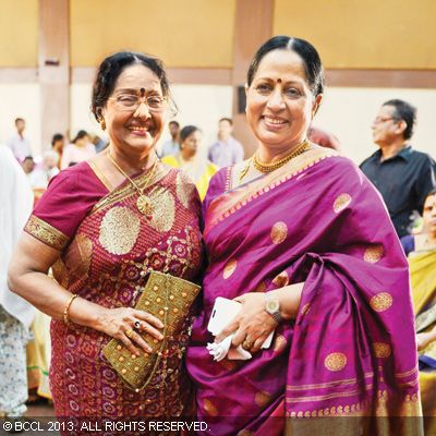 Rajashree and Sathyapriya at Anushia and Roy Antony's wedding reception, held in Chennai.