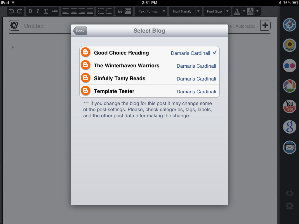 Good Choice Reading: Review: Blogsy App for iPad!