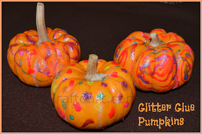 Glitter Glue Pumpkins