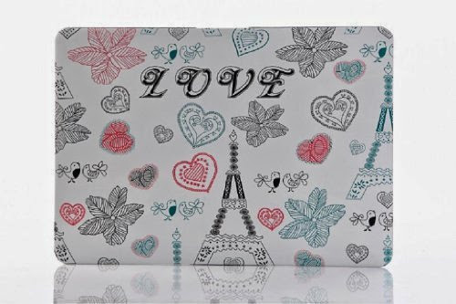  Lady Stylish Cute Sketch Eiffel Tower Case Carrying Shell for Macbook Pro 13
