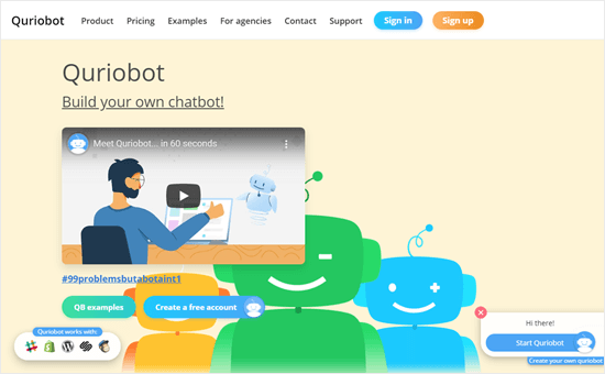 The Quriobot website