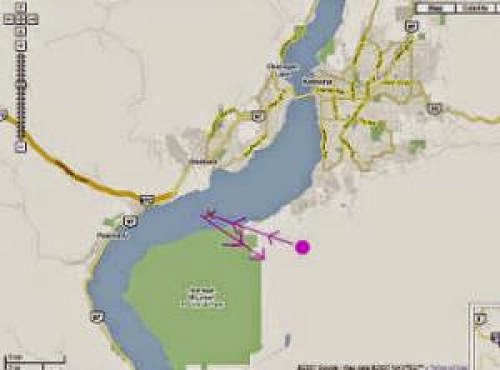 Westbank British Columbia Two Ufos One Hits The Lake Map
