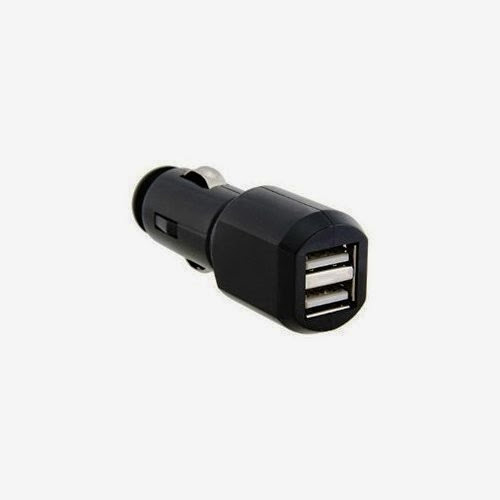  Mini BLACK Dual USB 2-Port Car Charger Adaptor for iPhone 4 4g iPod Touch