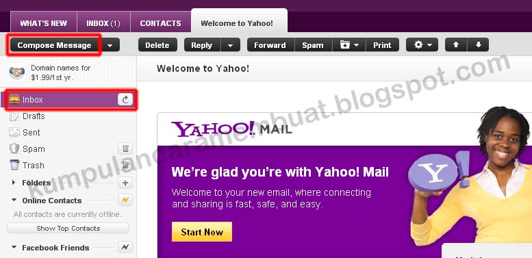 Gambar 4 Cara Membuat Email di Yahoo