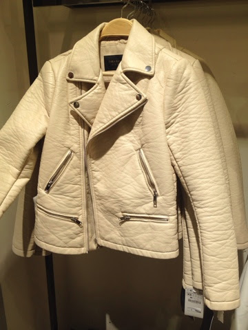 zara cream leather jacket