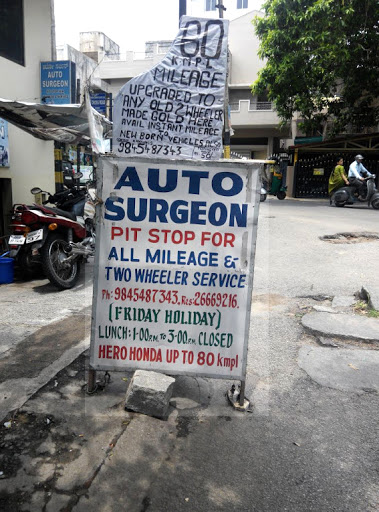 Auto Surgeon, Shop No. 31, C.T. Road, Ram Mansion Opposite S.V. Iyengar Tyre Clinic, Banashankari Stage II, Bengaluru, Karnataka 560070, India, Surgeon, state KA