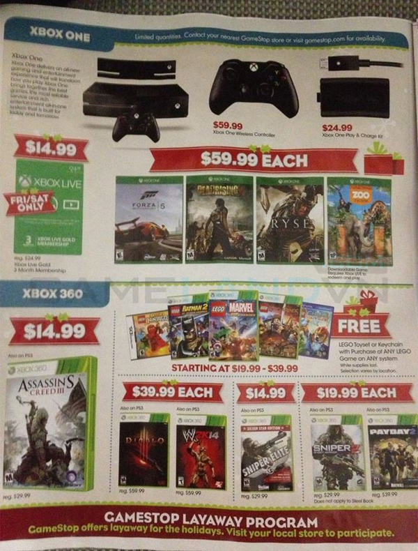 Lộ bảng giá khuyến mãi của GameStop dịp Black Friday - Ảnh 3