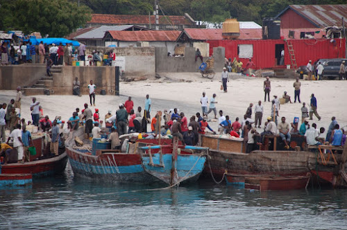 Fish market in action, Dar Es Salam