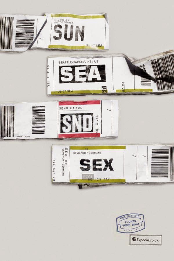 Expedia's Sun, Sea, Snd and Sex advertisement is risque yet creative.