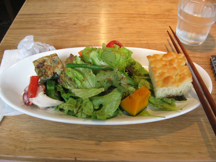 The first half of my set lunch at Graf in Osaka.