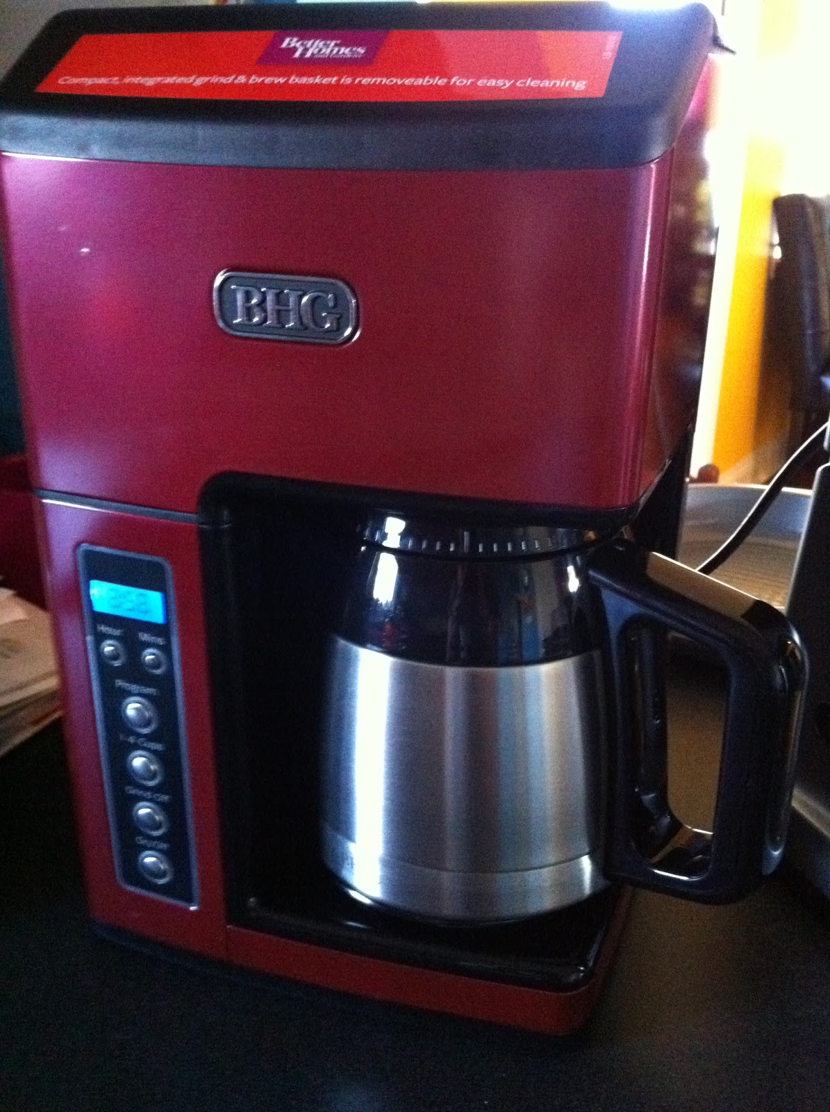 Better Homes & Garden BHG-10 Grind & Brew Coffee Maker 10 Cup Thermal ... Images - Frompo