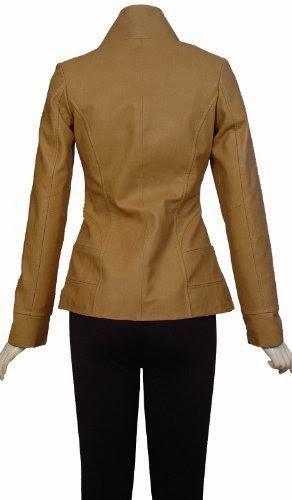 Nettailor Women PLUS SIZE 4194 Soft Leather Casual Jacket Flap Chest Pocket