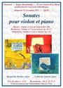 Affiche du concert "Sonates pour violon et piano"