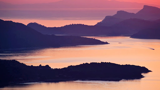 Sunset Over Islands in the Adriatic Sea, Off Dubrovnik, Croatia.jpg